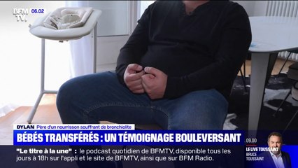 "C'était horrible": le témoignage de Dylan, dont le fils hospitalisé pour une bronchiolite à Paris a dû être transféré à Lille