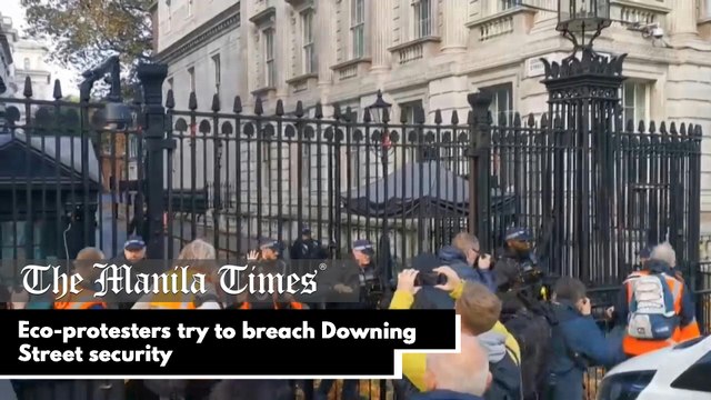 Eco-protesters try to breach Downing Street security