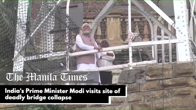 India's Prime Minister Modi visits site of deadly bridge collapse