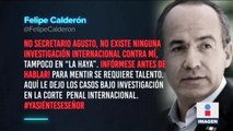 “Infórmese antes de hablar”: Felipe Calderón responde a Adán Augusto por demanda en La Haya