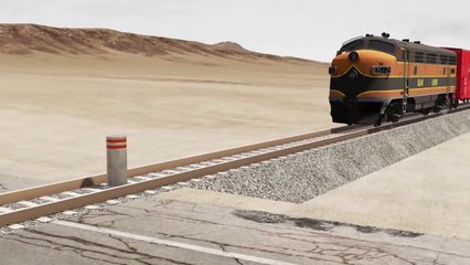 Trains vs Bollards – BeamNG.Drive
