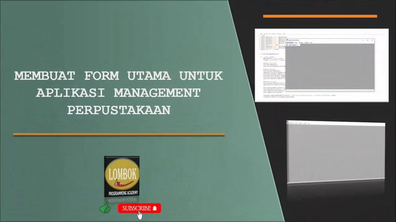 Membuat form utama aplikasi database perpustakaan menggunakan Python GUI & MySQL
