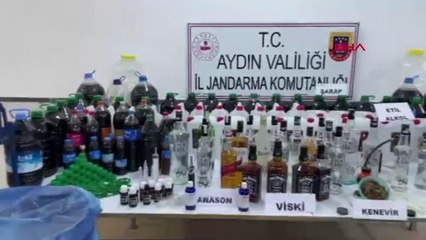 Aydın'da 2,3 ton sahte içki ele geçirildi; 5 gözaltı