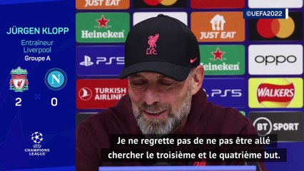 Klopp : "Naples mérite la première place du groupe"