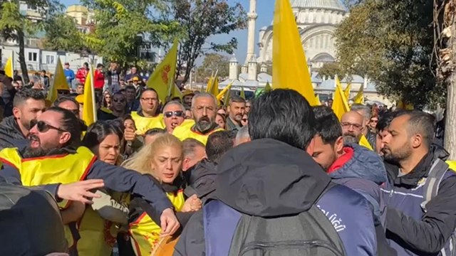 Öğretmenlerin eylemine polis müdahalesi
