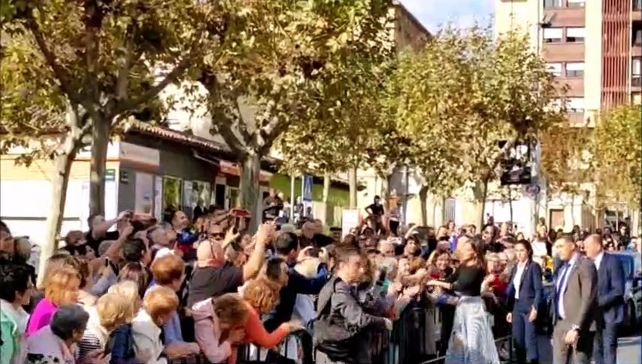 La llegada de la reina Letizia a Tudela