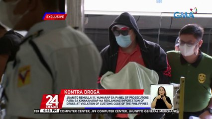 Juanito Remulla III, humarap sa panel of prosecutors para sa kinakaharap na reklamong importation of drugs at violation of 'Customs Code of the Philippines' | 24 Oras