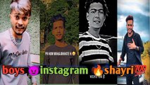 boys shayri instagram reels with backround music