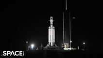 SpaceX Falcon Heavy goes vertical ahead of Space Force launch in time-lapse