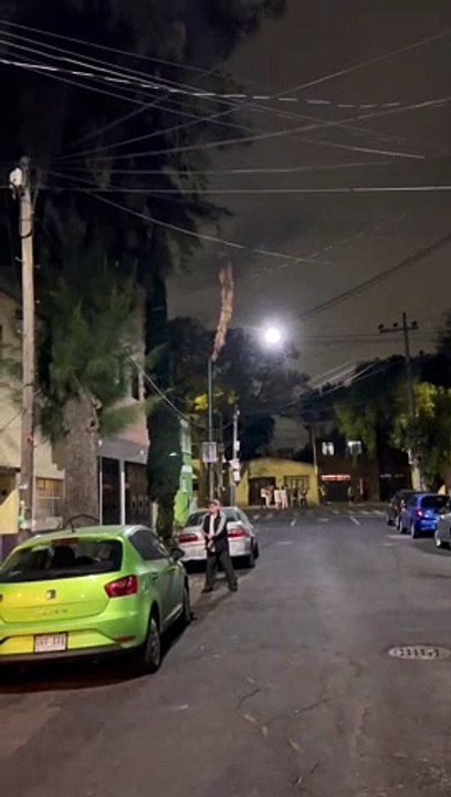 Transformer Explodes After Earthquake in Mexico City