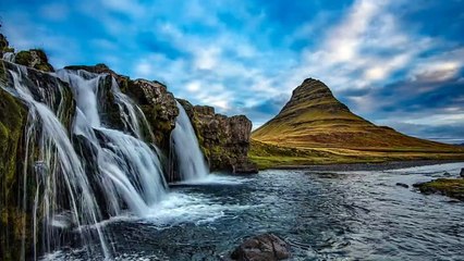 Natural sounds-waterfall-relaxing meditation. The relaxing music. The calming sound. 5 mins relaxing