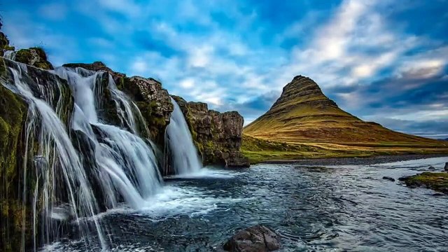 Natural sounds-waterfall-relaxing meditation. The relaxing music. The calming sound. 5 mins relaxing