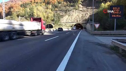 Bolu Dağı Tüneli'nde hareketli saatler