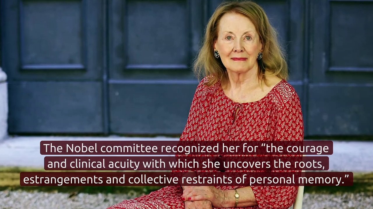 The Nobel Prize in Literature Awarded to Annie Ernaux