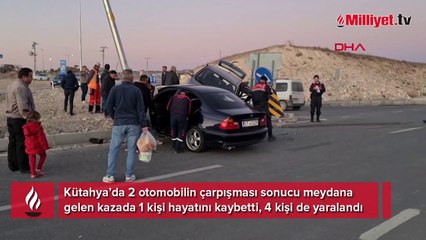 Kütahya'da otomobiller çarpıştı! Ölü ve yaralılar var