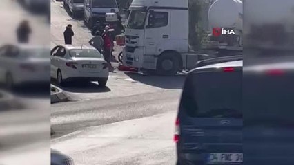 Sarıyer'de tırın çarptığı motosikletli kurye hayatını kaybetti