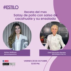 Estilo Saludable: Satay de pollo con salsa de cacahuate y ensalada