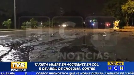 Muere un taxista en la Col.11 de Abril de Choloma luego de impactar en poste de luz