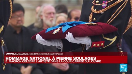 REPLAY - Hommage national à Pierre Soulages : Emmanuel Macron célèbre l'artiste dans la cour carrée du Louvre