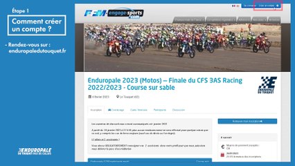 Tutoriel : comment s'inscrire à l'Enduropale du Touquet Pas-de-Calais