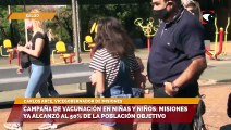 Campaña de vacunación en niñas y niños Misiones ya alcanzó al 50% de la población objetivo