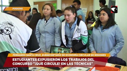 Estudiantes expusieron los trabajos del concurso "¡que circule! en las técnicas"