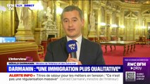 Avec l'obligation d'un test de français réussi, Gérald Darmanin promet 