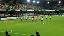 Entraînement des Mauves avant le match contre Silkeborg