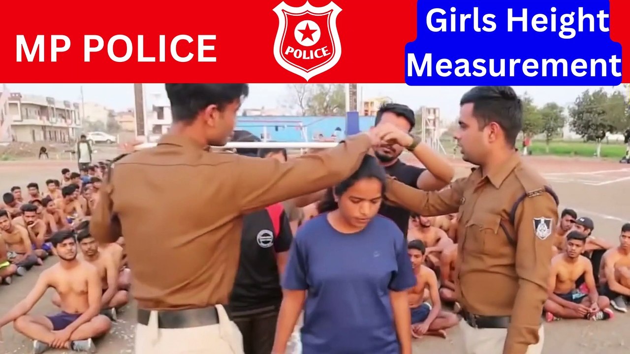 Mp police ‍♀️ girls height Measurement || girls height Measurement video