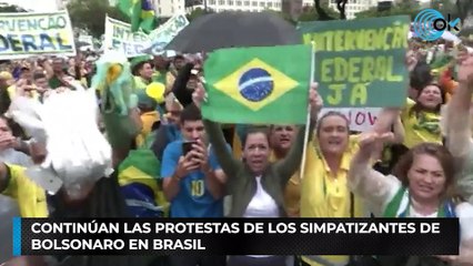 Continúan las protestas de los simpatizantes de Bolsonaro en Brasil