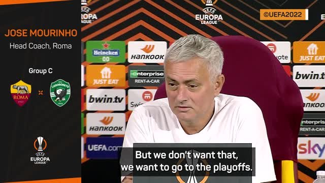 Roma and Mourinho fully aware what they must do in Ludogorets decider