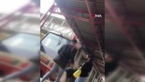 Metronun altında kalmaktan son anda kurtuldu