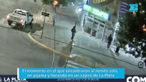 El momento en el que encontraron al nenito solo, en pijama y llorando en un cajero de La Plata