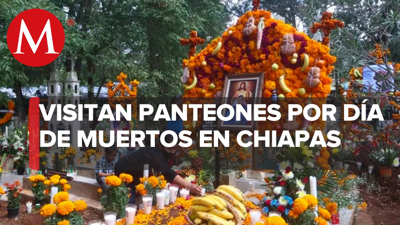 En Chiapas los panteones se llenan de gente por el día de muertos
