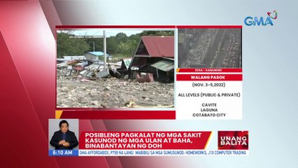 Posibleng pagkalat ng mga sakit kasunod ng mga ulan at baha, binabantayan ng DOH | UB