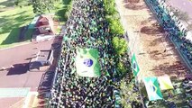 Brasil acima de tudo: Imagens aéreas mostram grande  manifestação em Cascavel