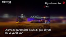 Afyonkarahisar’da otomobil şarampole devrildi, çok sayıda ölü ve yaralı var