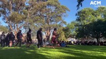 Vigil for 15-year-old Noongar-Yamatji schoolboy Cassius Turvey at MacCabe Park, Wollongong.