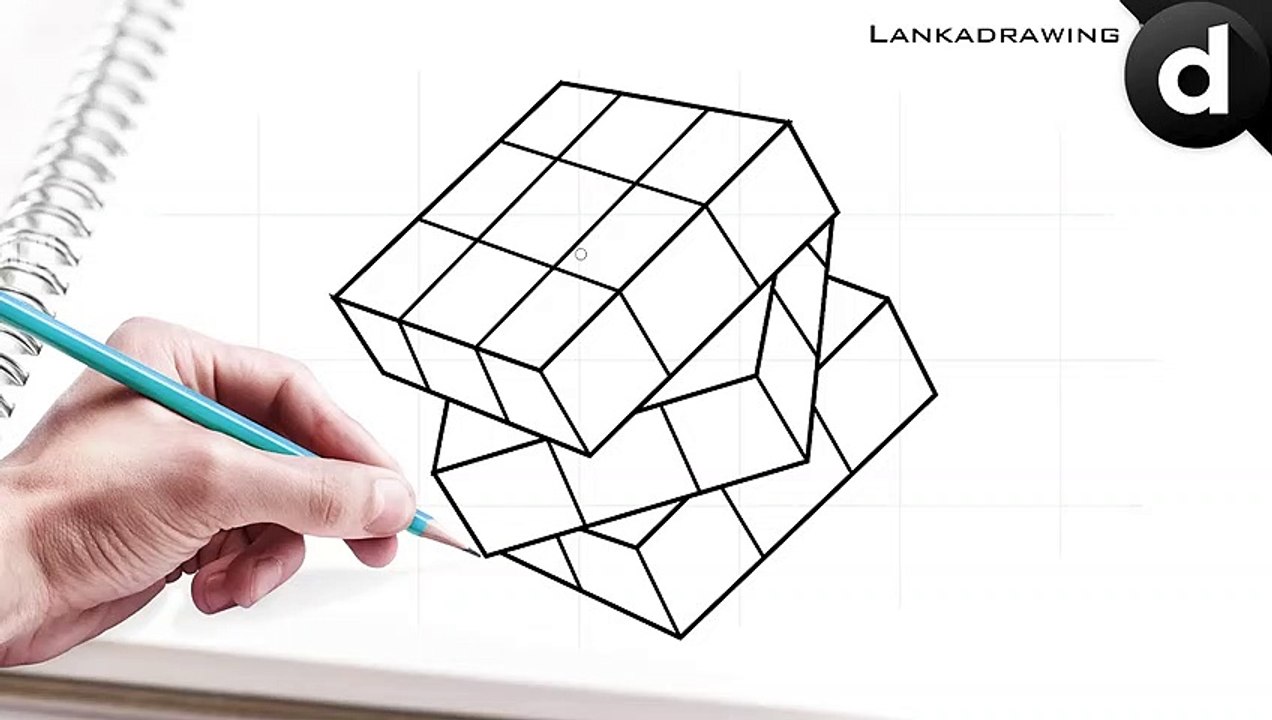 how to draw a simple rubic toy 1