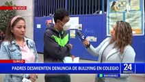 Padres desmienten denuncia de madre de familia sobre bullying a su hijo en colegio