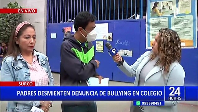 Padres desmienten denuncia de madre de familia sobre bullying a su hijo en colegio
