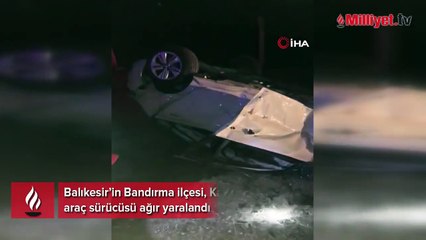 Bandırma'da trafik kazası: 1 ağır yaralı
