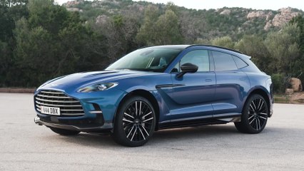 The new Aston Martin DBX707 Design in Plasma Blue in Sardinia
