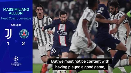 Juve can't be happy with playing well and losing - Allegri