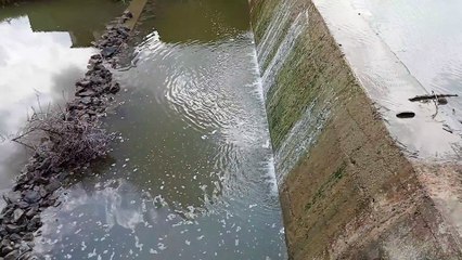 River dam over flow