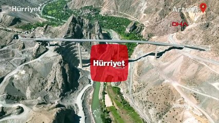 Türkiye’nin en yüksek ayaklı 2'nci viyadüğü Yusufeli ilçesinde açıldı