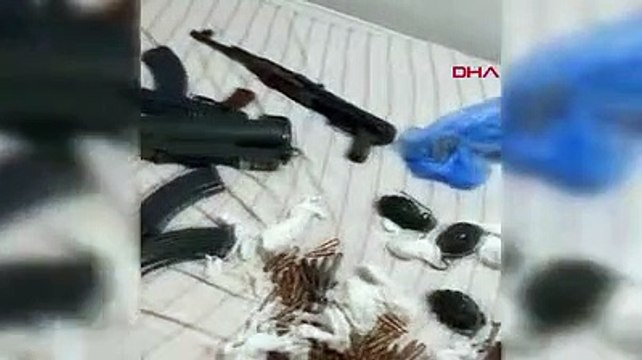 Evden cephane çıktı; lav silahı, kalaşnikof, suikast silahları ve el bombası!