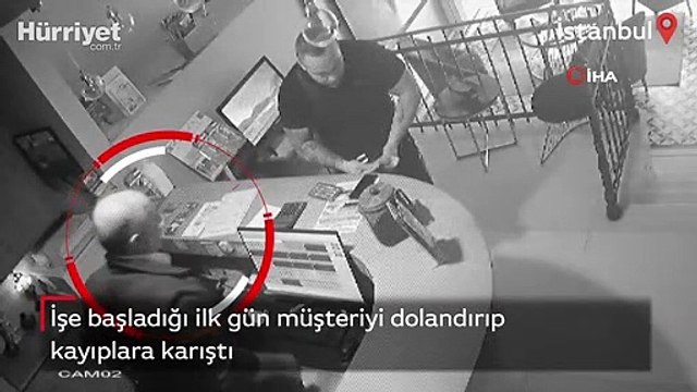 İşe başladığı ilk gün müşteriyi dolandırıp kayıplara karıştı