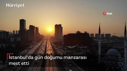 İstanbul'da gün doğumu manzarası mest etti