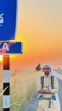 Pakistani Jawwan ka Haj 2023 k liey pedal safar | Walk journey of Haj Pilgrim from Pakistan to Mecca